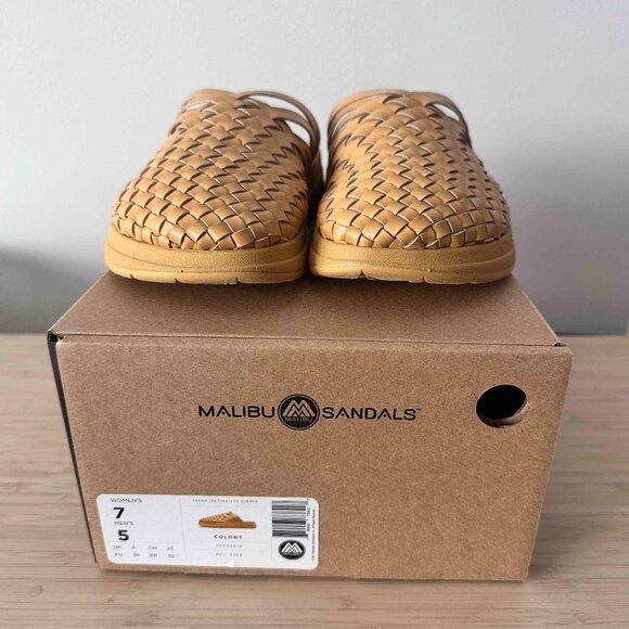 Malibu Sandals, Colony mule, Vegan Leather, tan color, US 7, EU 36 (fits small) - Picture 4 of 4